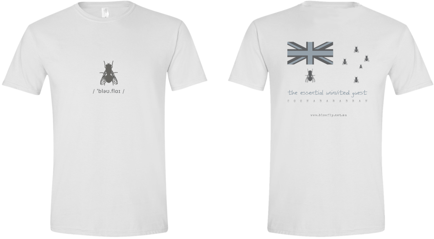 Blowfly T-shirt (flag) white