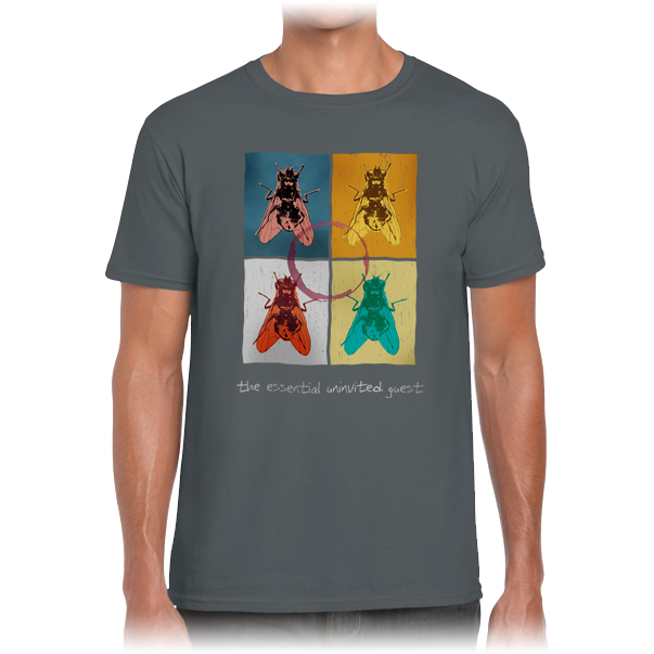 Blowfly T-shirt (warhol) charcoal