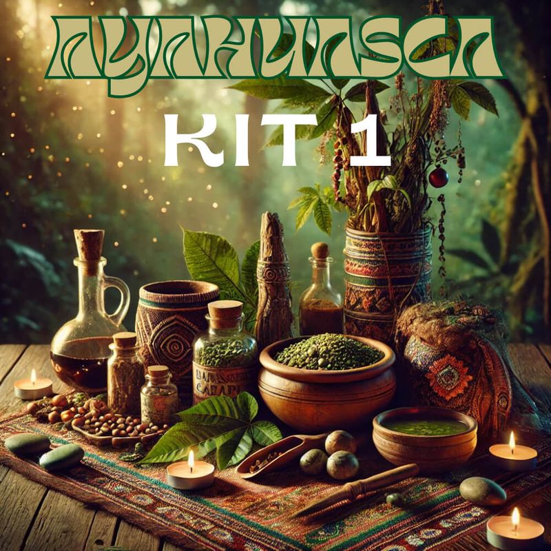 Mystic Sage Ayahuasca Kit with premium Psychotria Viridis leaves and Caapi Ourinhos vine for a transformative spiritual journey