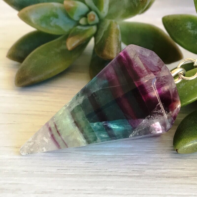 Rainbow Fluorite Pendulum
