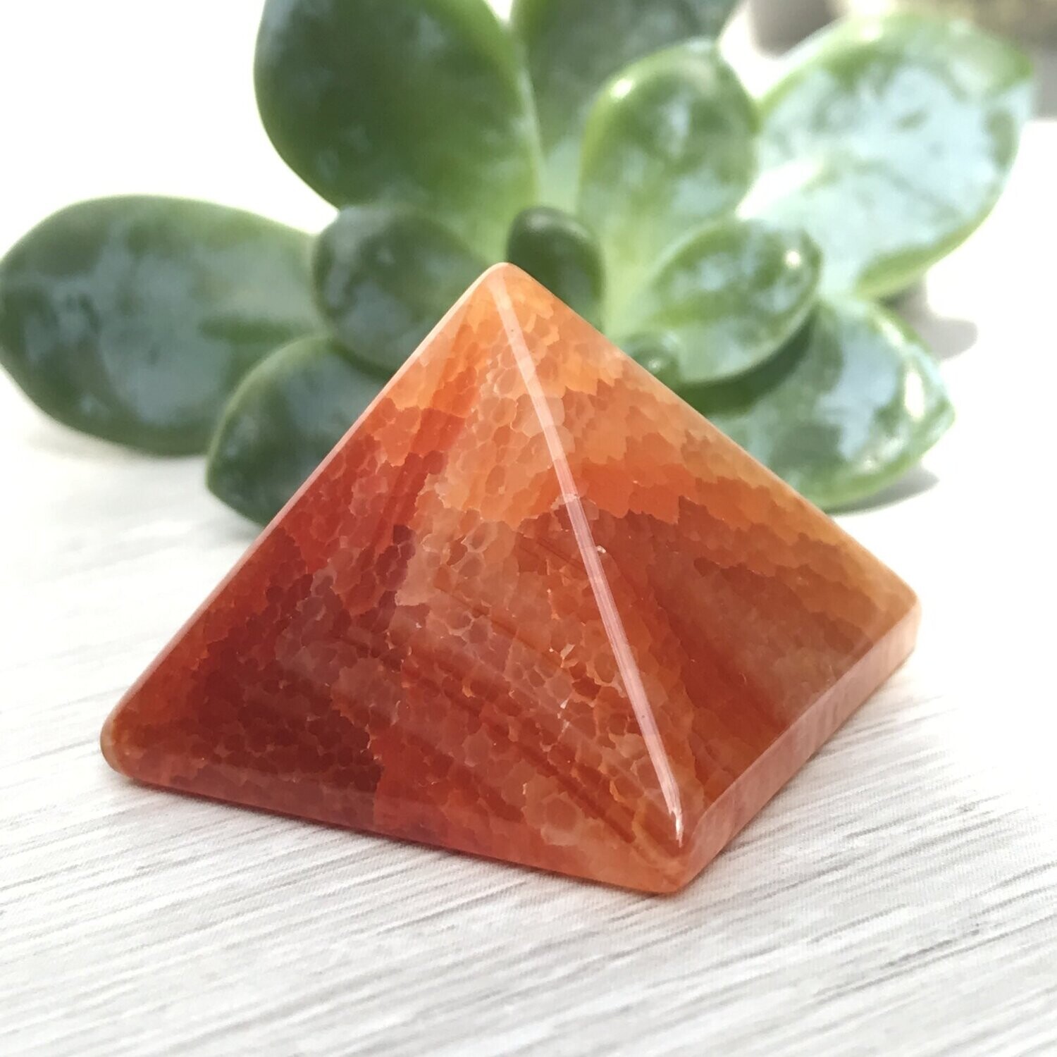 Fire Agate Pyramid