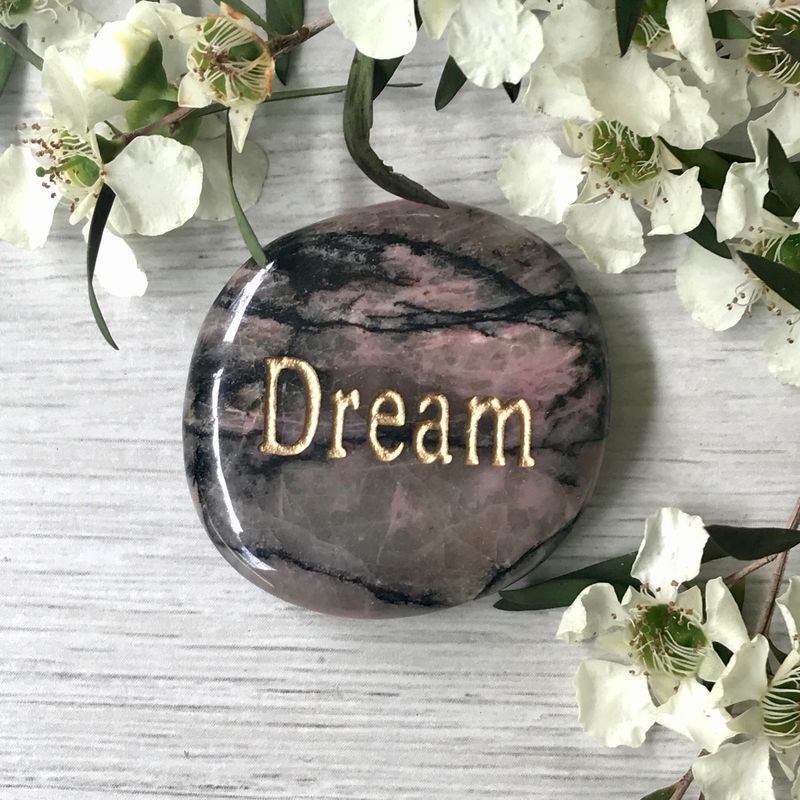 Rhodonite Word Stone - Dream