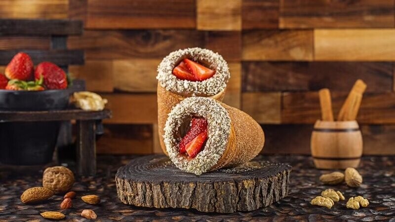Cone with Fruits and Walnuts