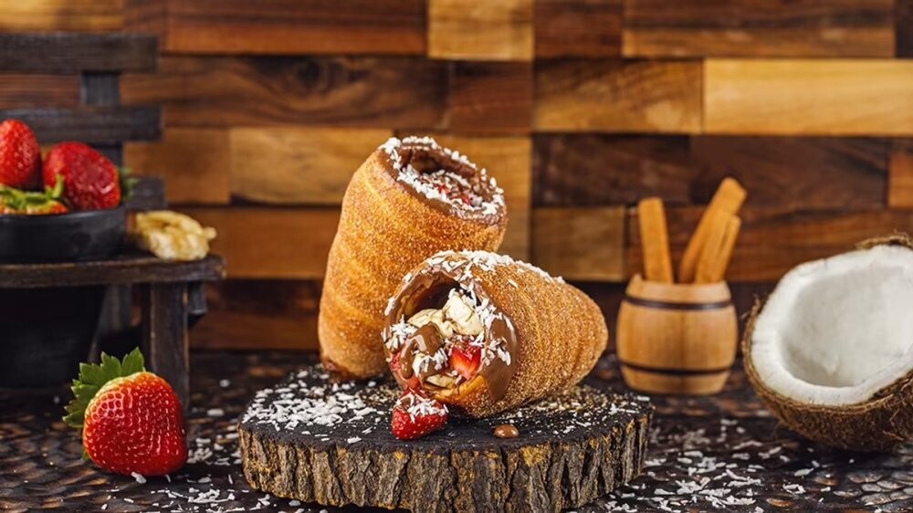 Cone with Fruits and Coconut