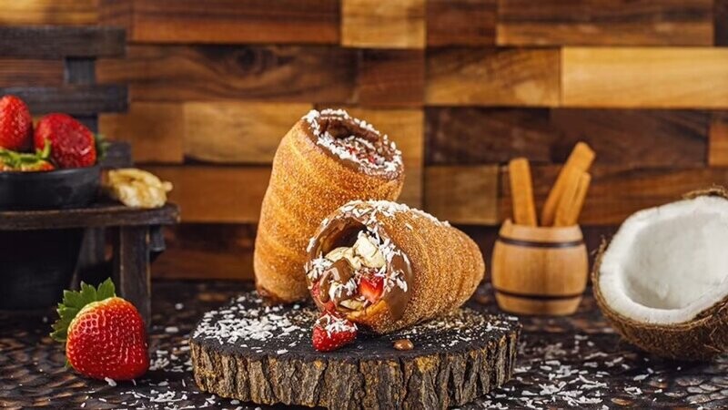 Cone with Fruits and Coconut