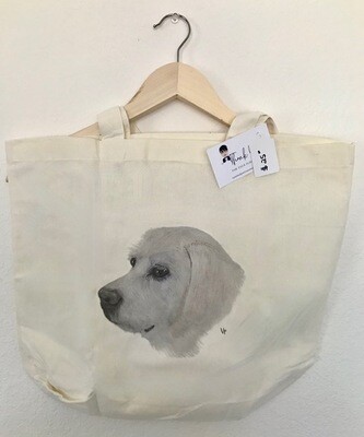 White Labrador Tote Bag