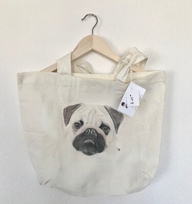 Pug Dog Tote Bag