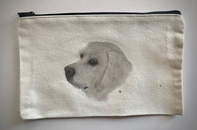 White Labrador Dog Pencil Case