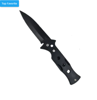 Briceag supravietuire, Negru, Model 3 Gauri, prindere curea, 21 cm, Dalimag