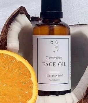 cleansing face oil with extra large face washer