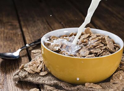 Céréales avec du lait