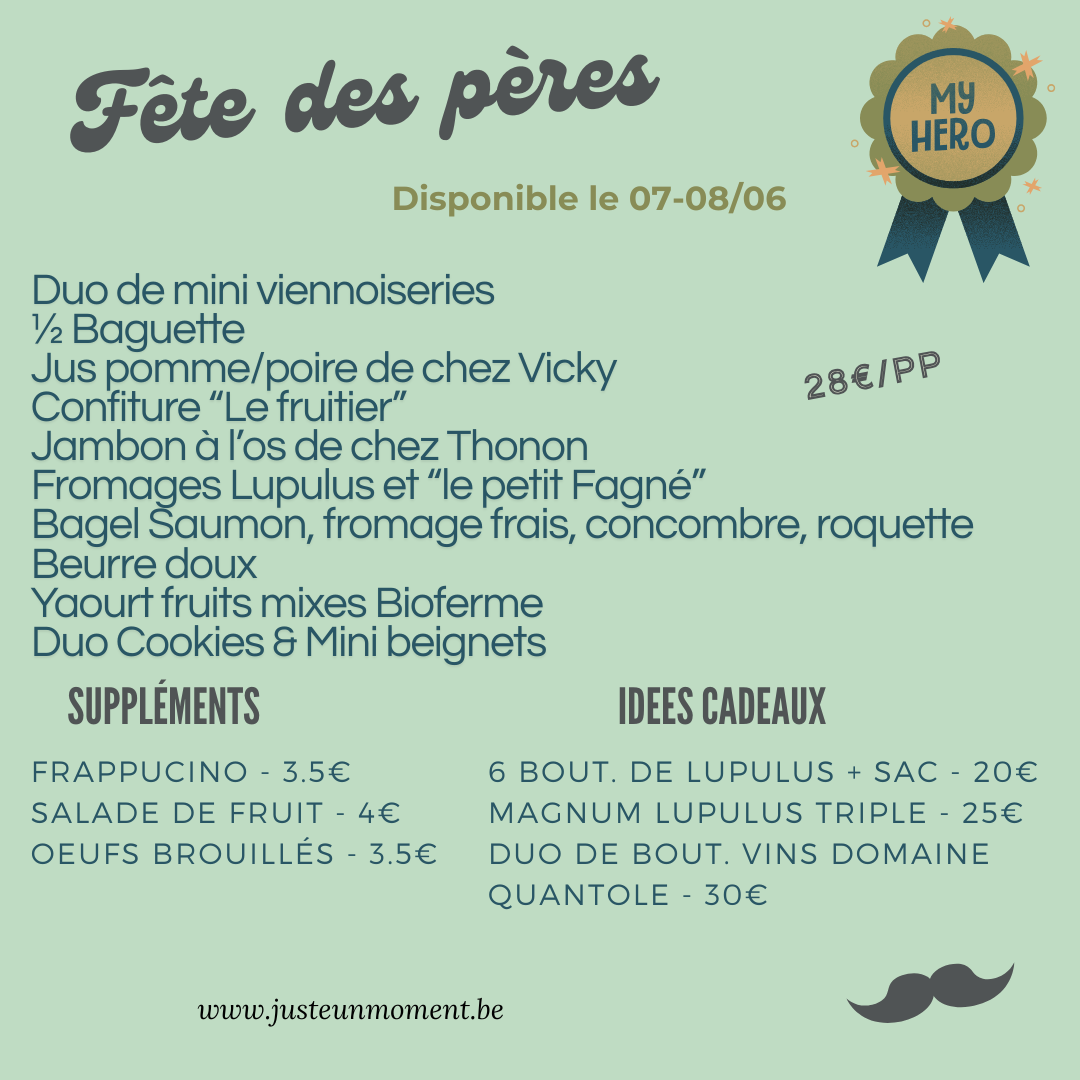 Menu Fêtes des pères