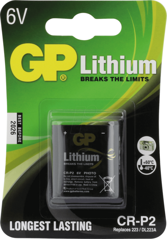 GP CR-P2 Lithium Battery