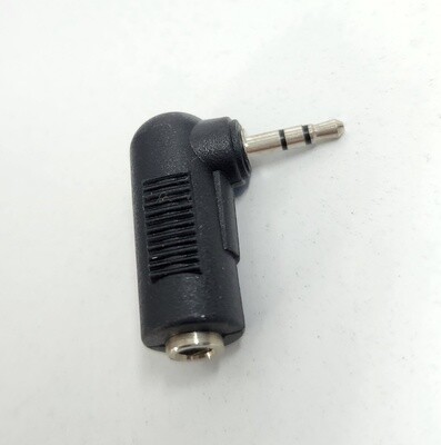 Hosa Right-angle Adaptor 3.5mm TRS to 2.5mm TRS