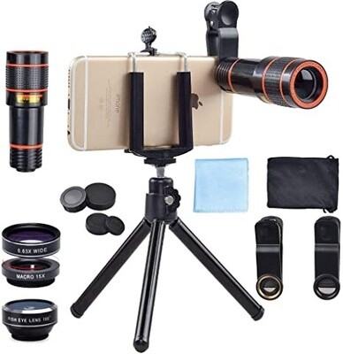 Apexel 4 in 1 Cellphone Telephoto Lens Kit