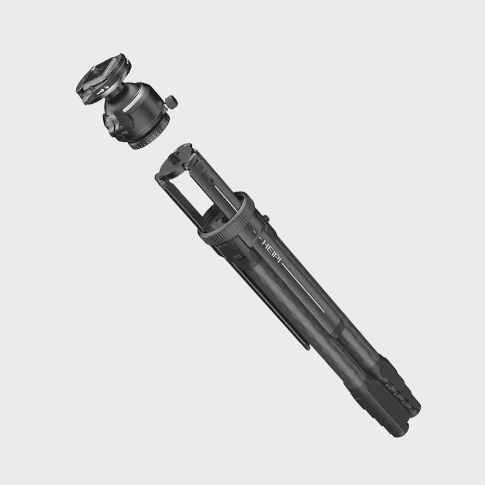 Heipi Vision 3-IN-1 Carbon Fibre Travel Tripod 44.5CM / 1.35KG