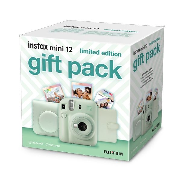 Fujifilm Instax Mini 12 Instant Camera Gift Pack, Colour: Green