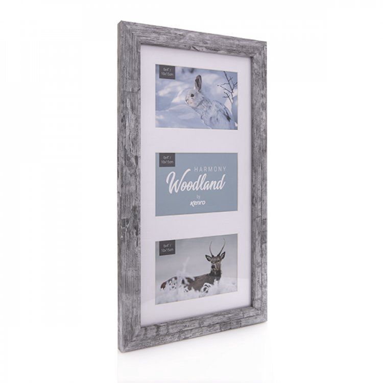 Kenro Harmony Collage Photo Frames, Size: Kenro Harmony Frame TRIPLE 6″x4″ – Woodland