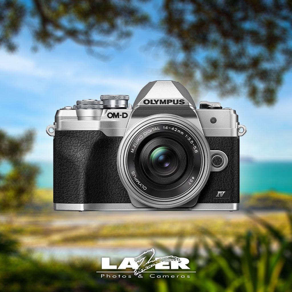 Olympus OM-D E-M10 Mark IV with 14-42mm F3.5-5.6 EZ Kit, Colour: Silver