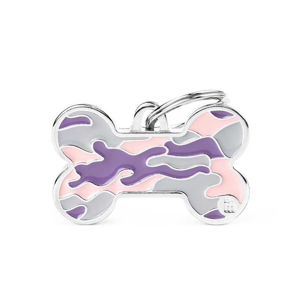MyFamily Style ID Tag - Bone Camo Pink