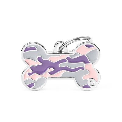 MyFamily Style ID Tag - Bone Camo Pink
