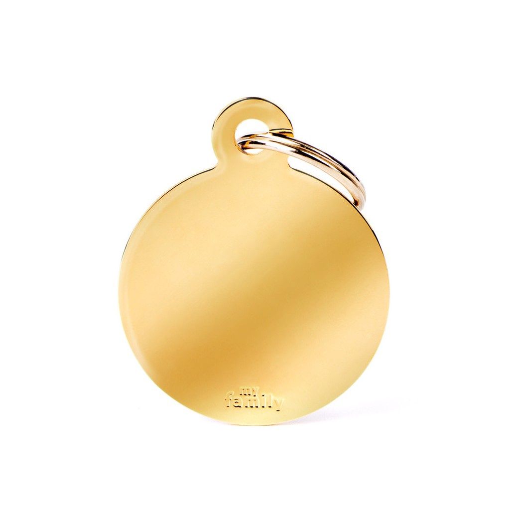 MyFamily Basic Gold ID Tag - Large Circle