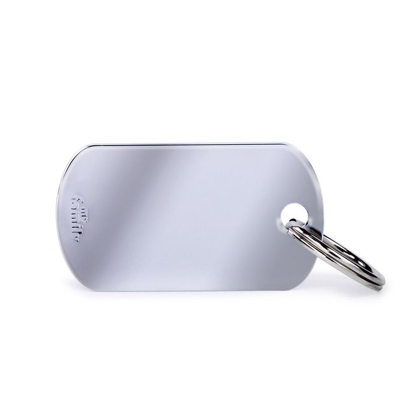 MyFamily Basic Chrome ID Tag - Small Military Tag