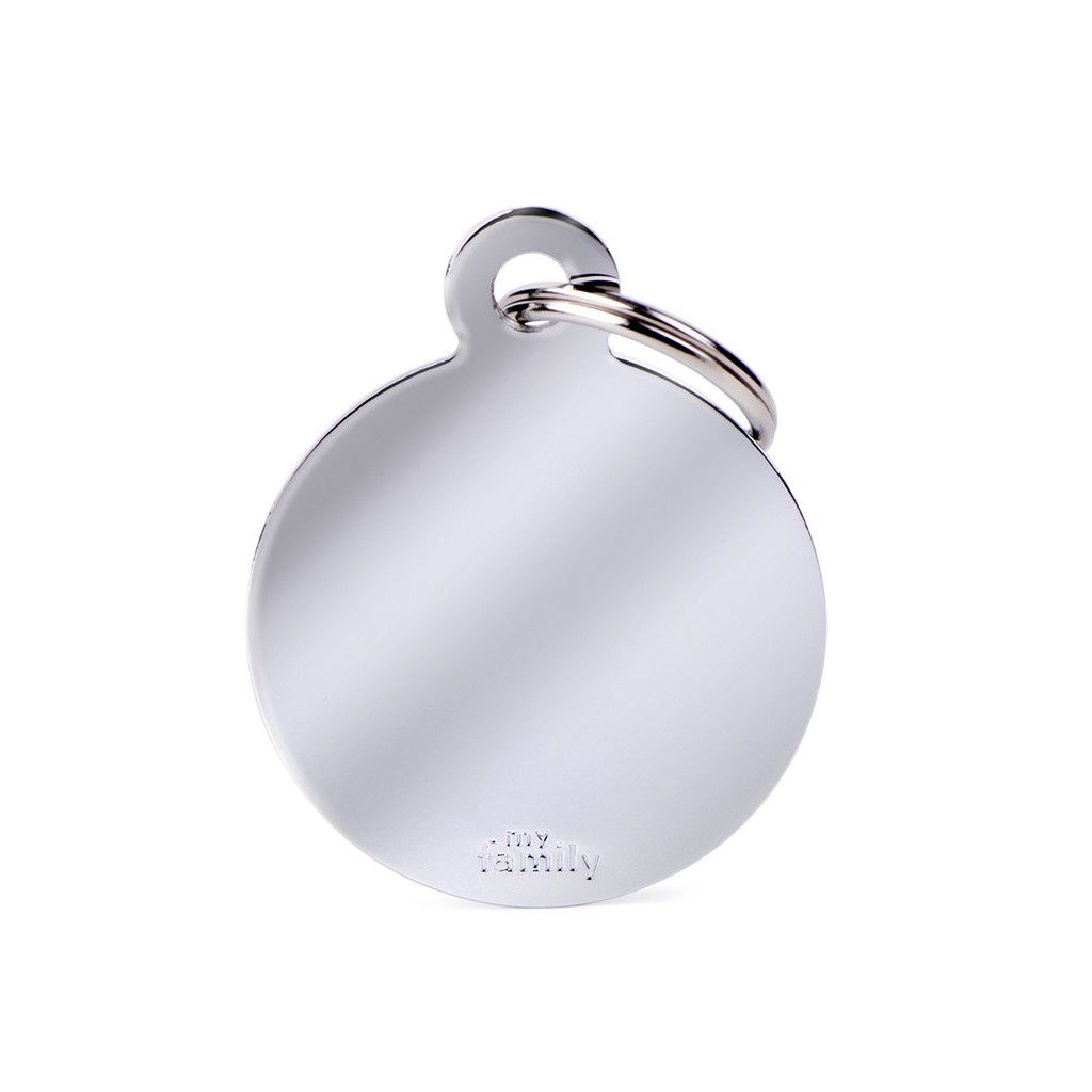 MyFamily Basic Chrome ID Tag - Large Circle