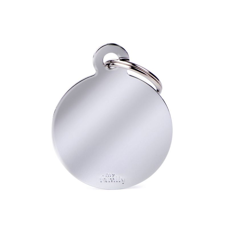MyFamily Basic Chrome ID Tag - Large Circle