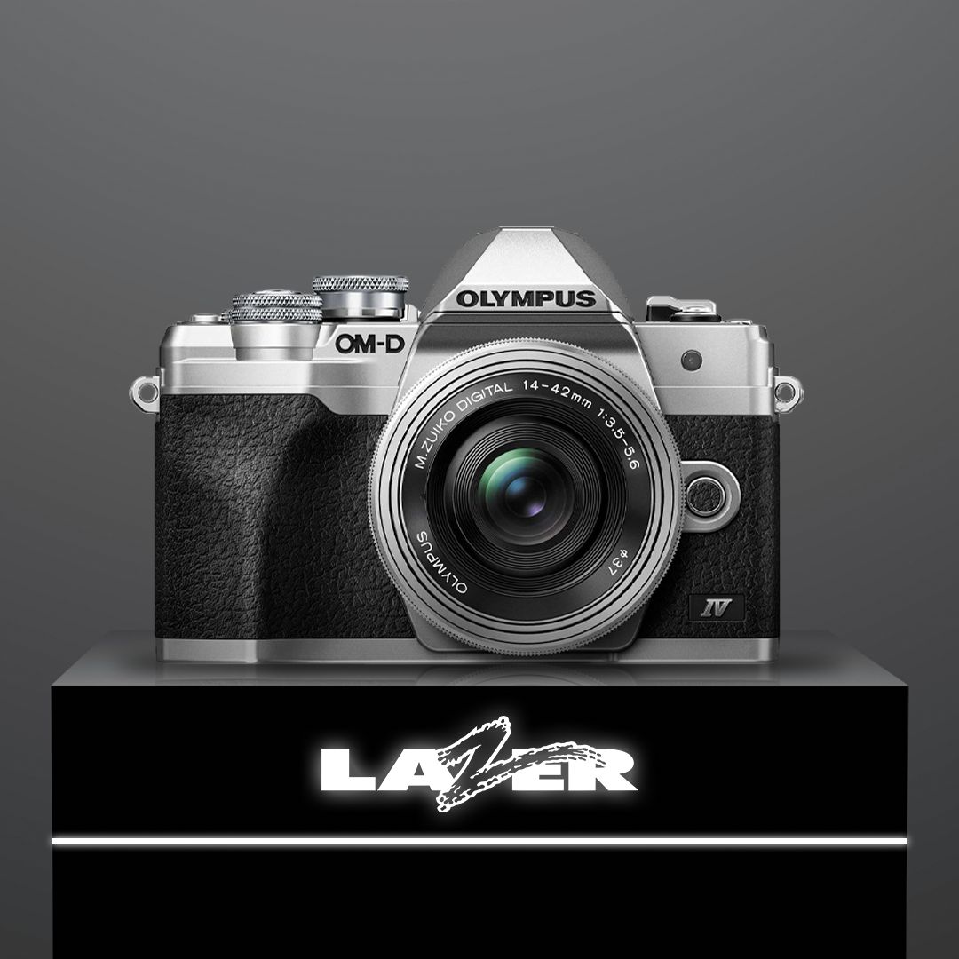 Olympus OM-D E-M10 Mark IV with 14-42mm F3.5-5.6 EZ Kit, Colour: Silver