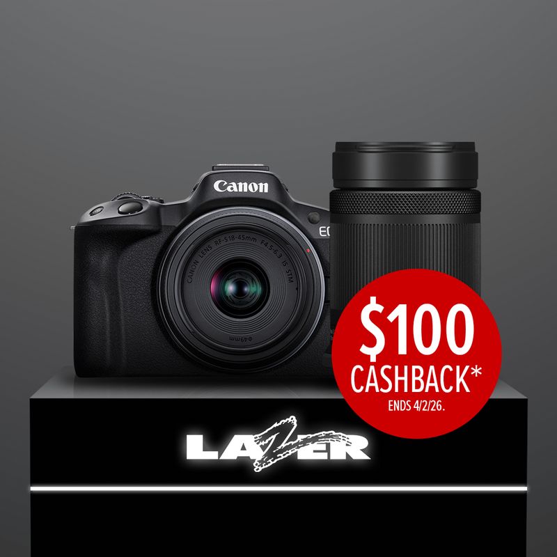 Canon EOS R50 with RF-S 18-45mm &amp; 55-210mm Lenses