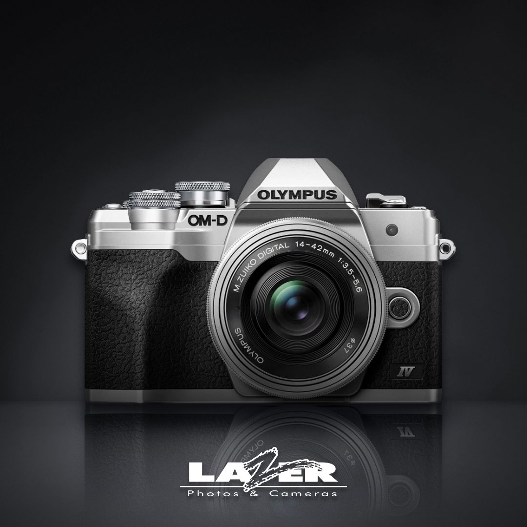 Olympus OM-D E-M10 Mark IV with 14-42mm F3.5-5.6 EZ Kit, Colour: Silver