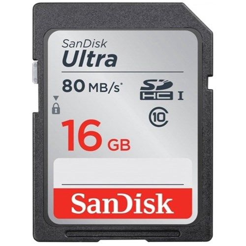 SanDisk SDHC UHS-I Card, Size: 16GB Ultra