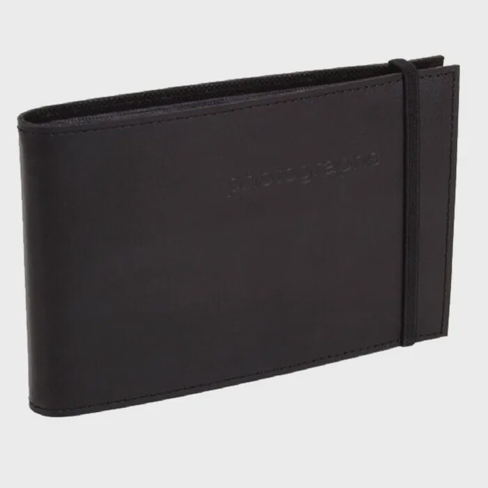 Profile Citi Leather Bragbook (Holds 52 6x4" Photos), Colour: Black