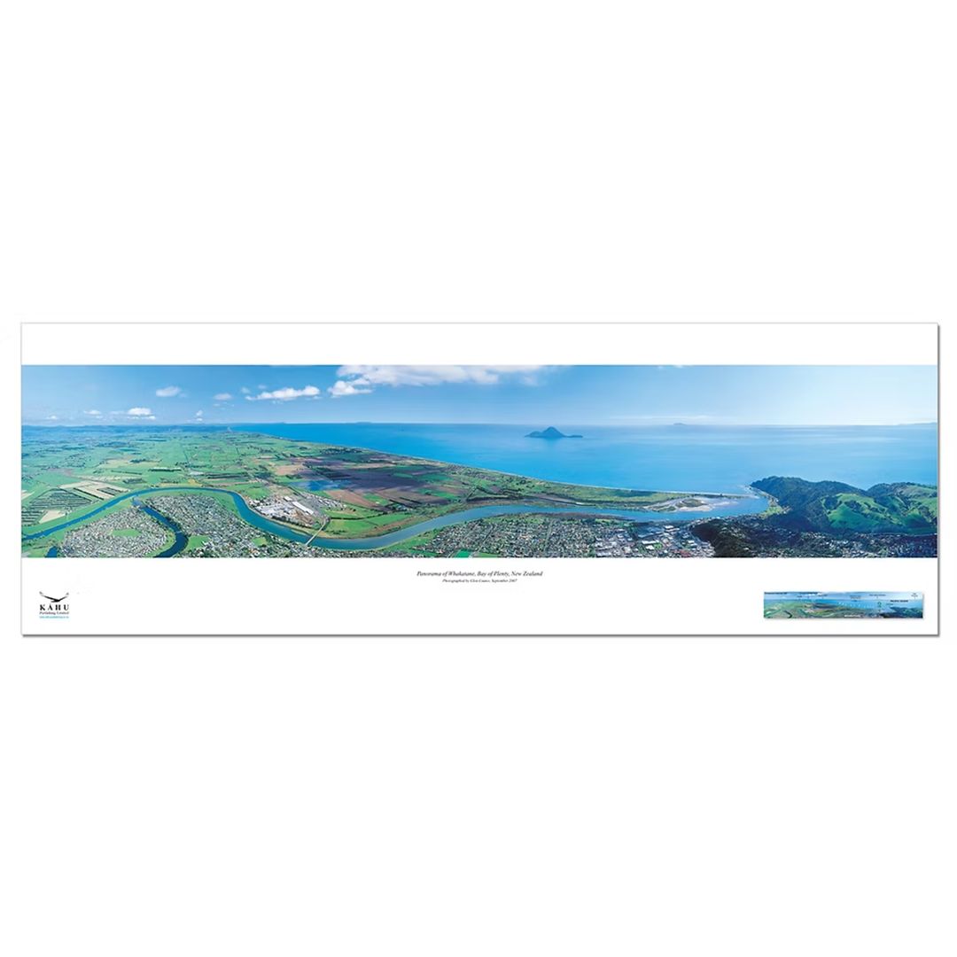Whakatāne Panoramic Poster (1000x340mm)