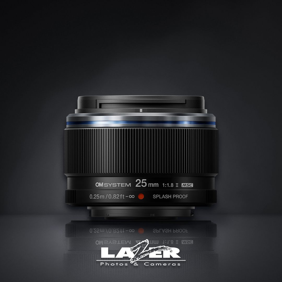 OM SYSTEM M.Zuiko 25mm F1.8 II Lens, Colour: Black