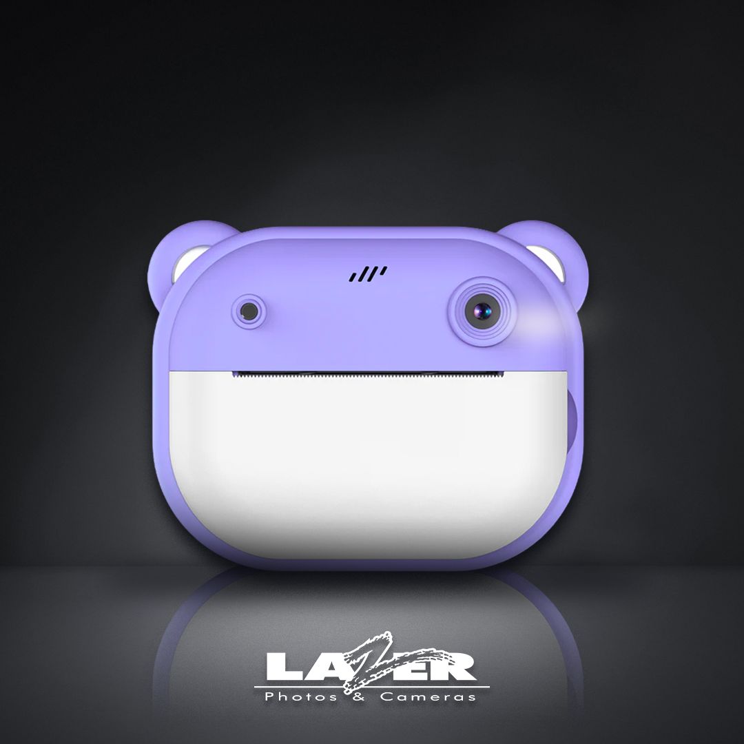 PULSE Instant Thermal Print Kids Digital Camera (with 32GB microSD + 2 x Rolls), Colour: Purple