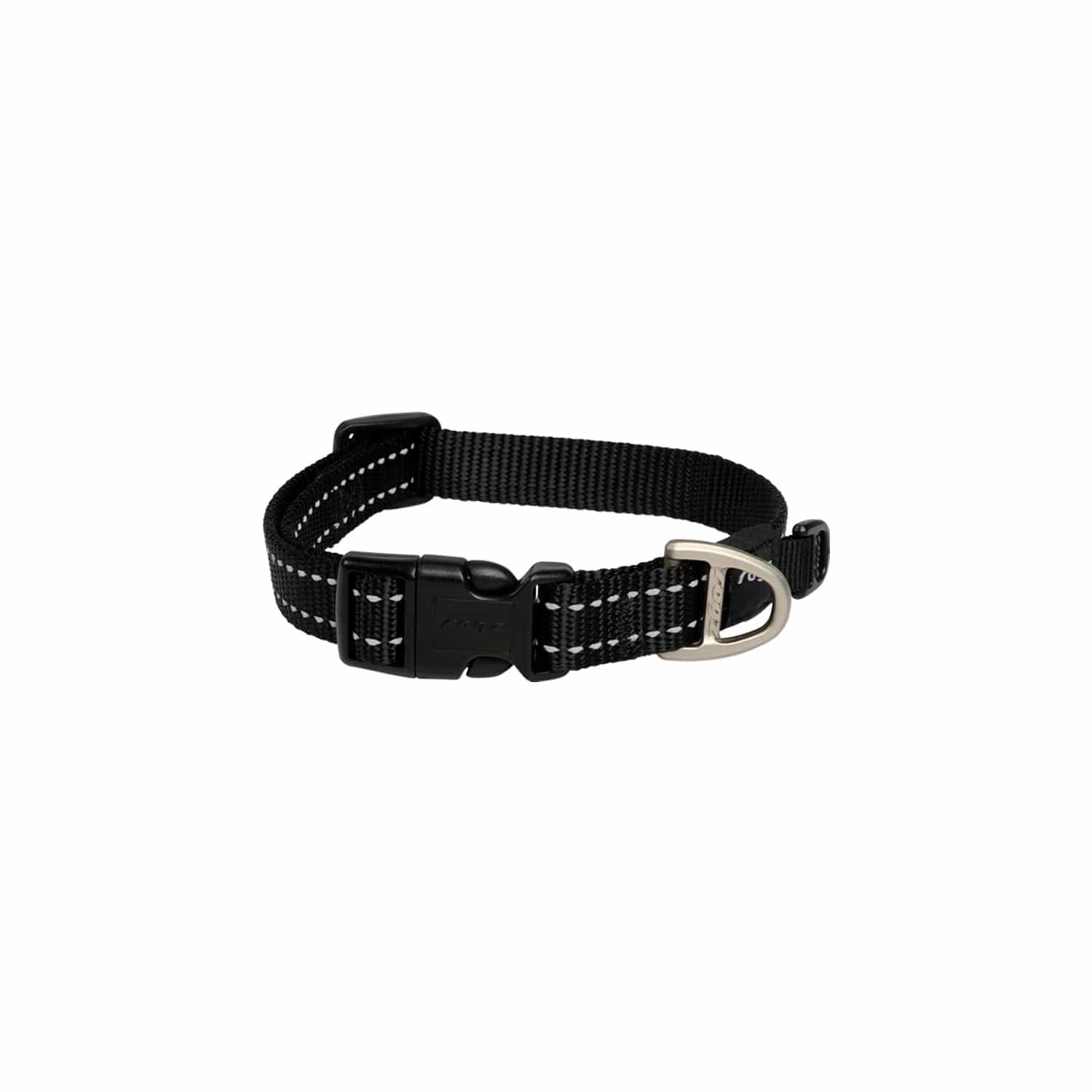 ROGZ Utility Classic Dog Collar, Size: S, Colour: Black
