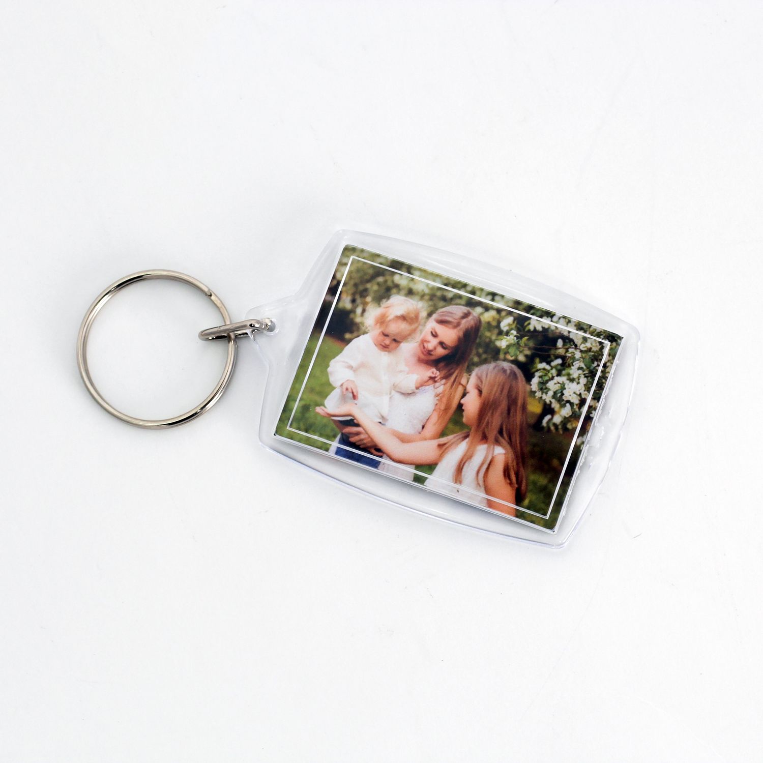 Acrylic Keychains with photo inserted on both sides [included], Style: Rectangle