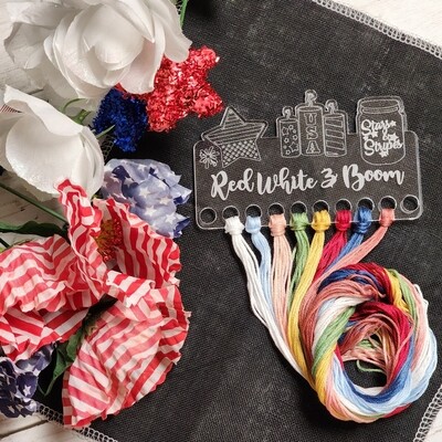 Red, White and Boom Acrylic Floss Keep