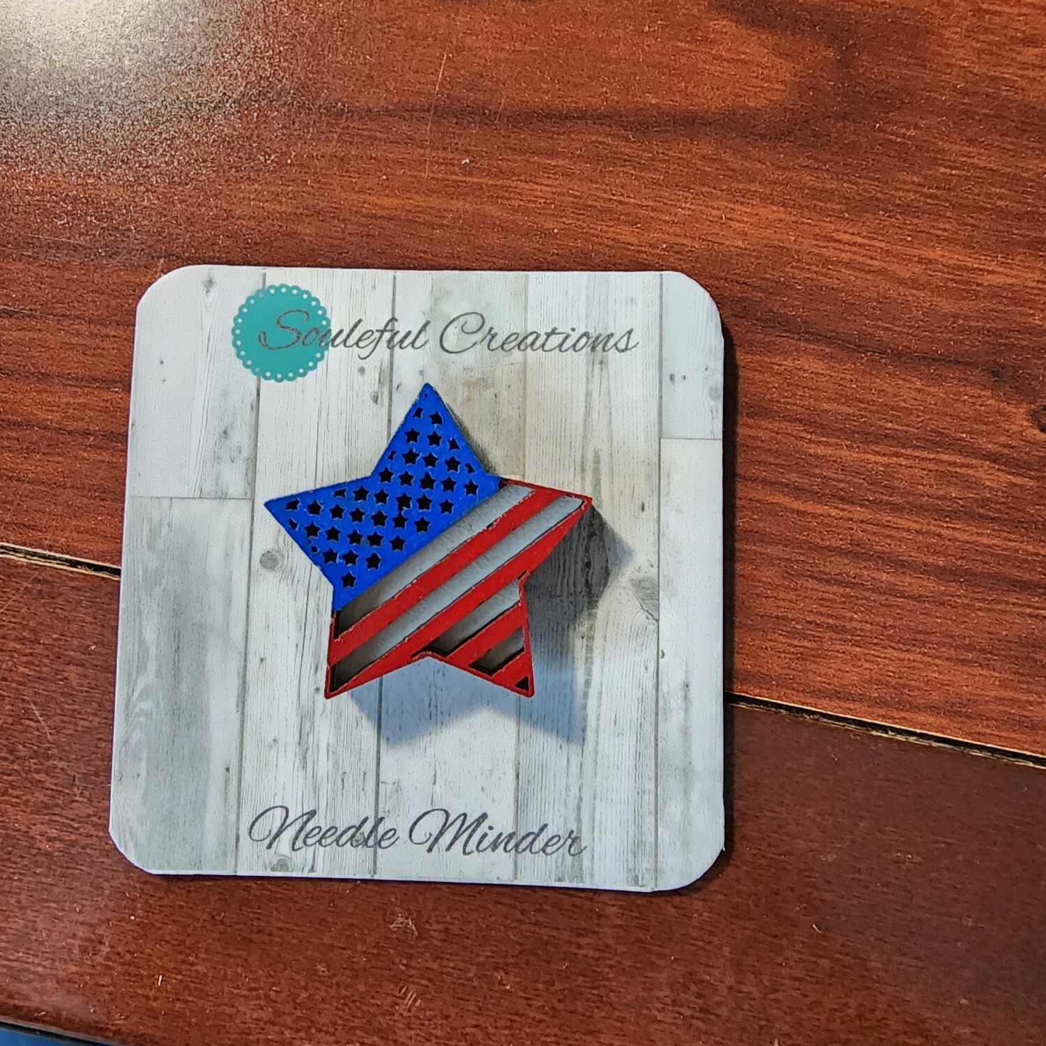 Stars and Stripes Hand Painted Needle Minder