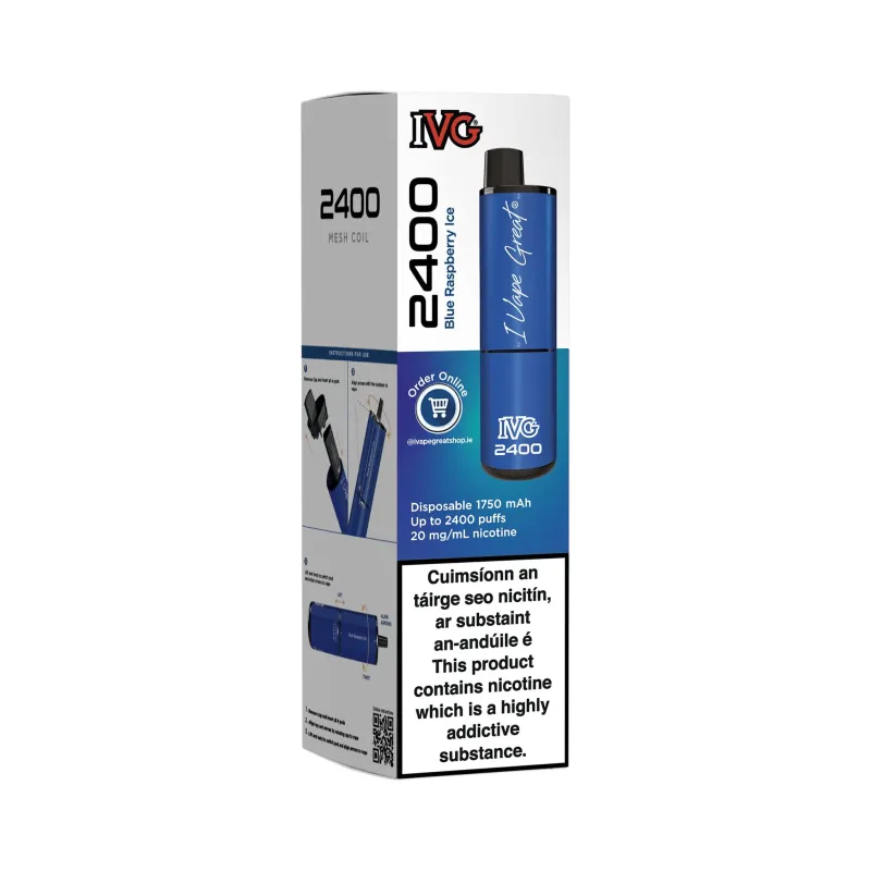 IVG 2400 Blue Raspberry Ice - 5 pack