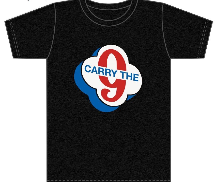 Carry the 9 Logo Women&#39;s T-Shirt - Black or Light Blue