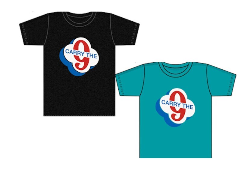 Carry the 9 Logo Unisex T-Shirt - Black or Light Blue