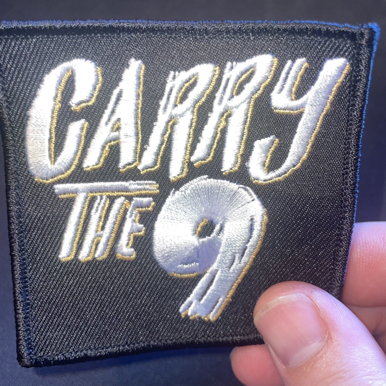 3x3 Black patch with white/yellow logo