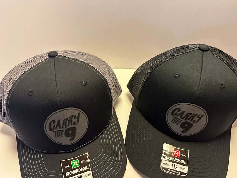 Carry the 9 Logo Adjustable Hat - Black or Black/Gray