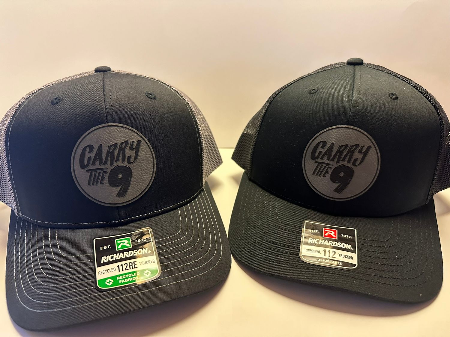 Carry the 9 Logo Adjustable Hat - Black or Black/Gray