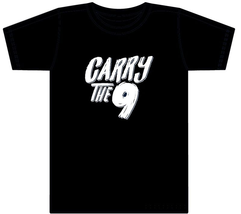 Carry the 9 White Logo Unisex T-Shirt - BLACK