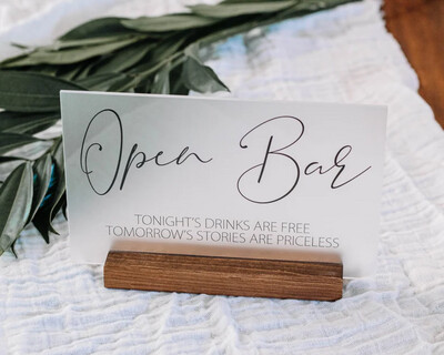 Frosted Wedding Signs- Acrylic