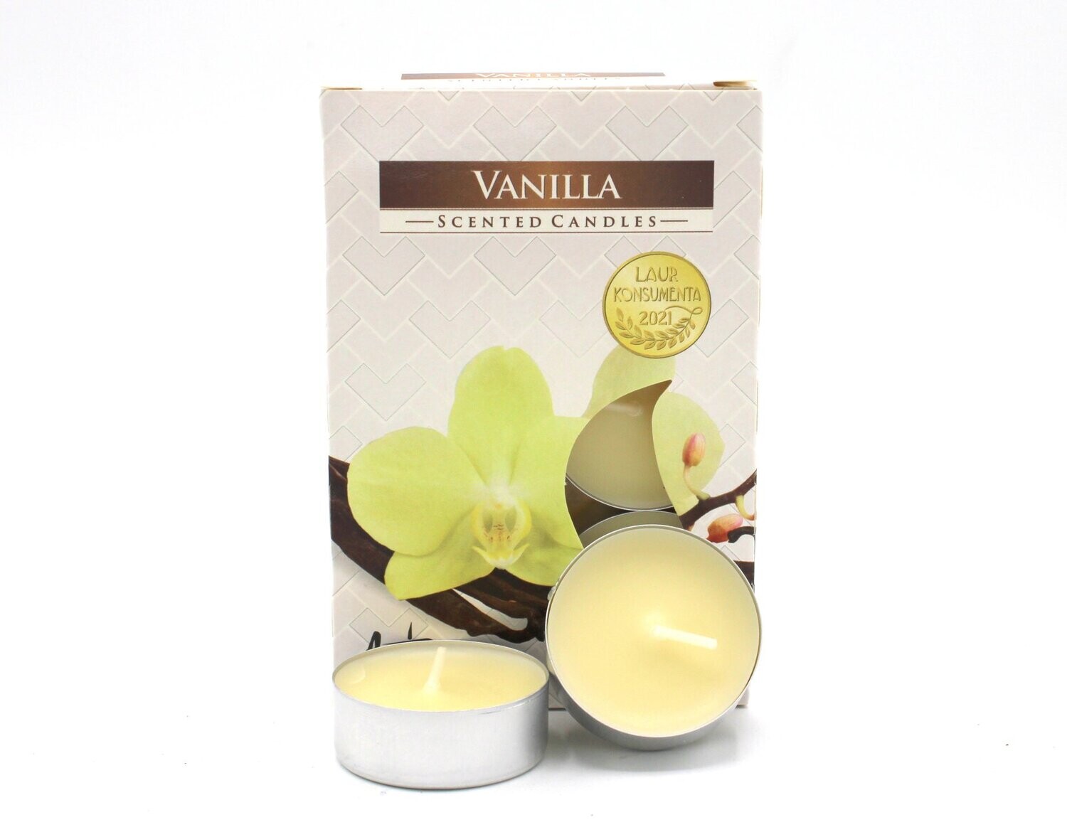 Set de 6 bougies chauffe plat parfumées - vanille